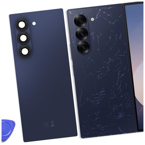 Vetro Posteriore Originale Z Fold 6 Pack Di Servizio, Blu Scuro - Foto 4