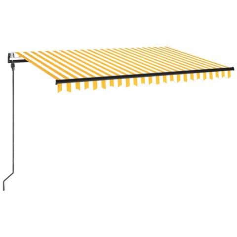 Lusso Casadino -  Tenda Da Sole Retrattile Automatica 450x300 Cm Gialla E Bianca - Foto 1