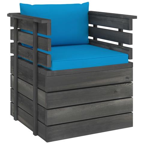 Lusso Casadino -  Poltrona Da Giardino Con Cuscini In Legno Di Pino - Foto 1