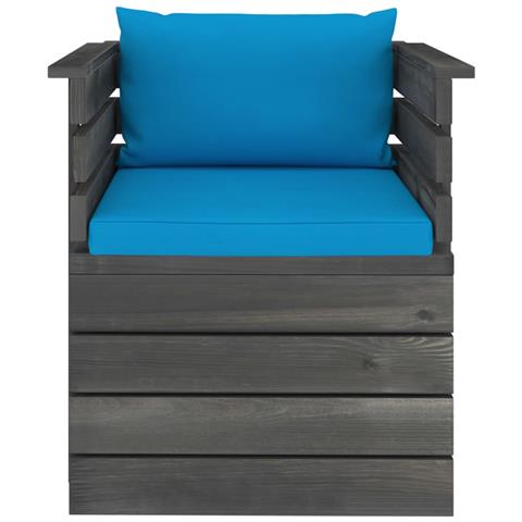 Lusso Casadino -  Poltrona Da Giardino Con Cuscini In Legno Di Pino - Foto 2