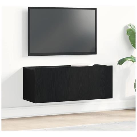 Stand TV in Quercia Nera 80x30x30 cm Realizzato in Legno Compatto - Foto 2