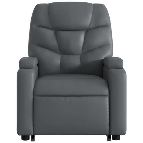 Poltrona Alzapersona Reclinabile Massaggio Grigio Similpelle - Foto 9