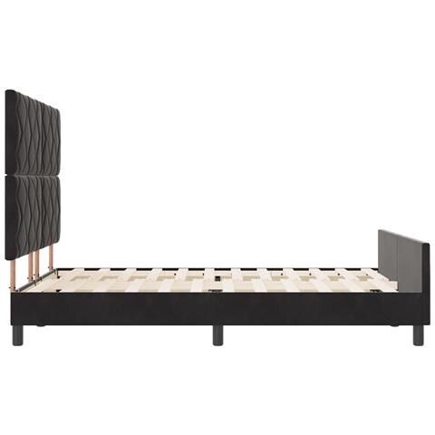 Struttura letto Nera 140x200 cm in Velluto - Foto 9