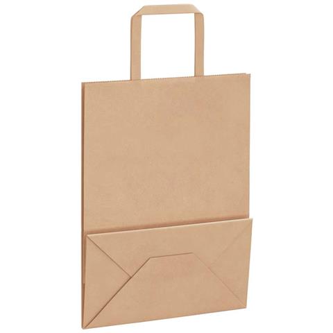 Sacchetti di Carta 50 pz con Manici Marrone 21x11x28 cm - Foto 9