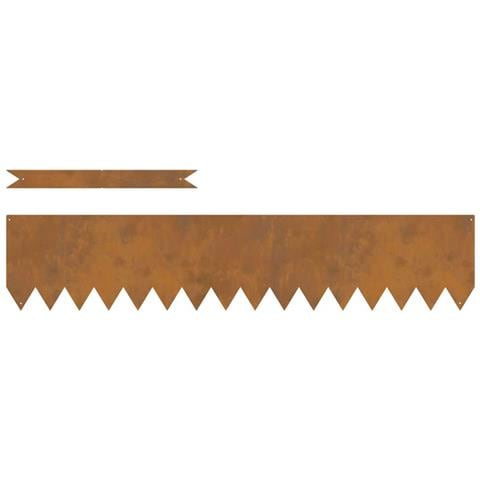 Bordure per prato 50 pcs Marrone 100 x 0.5 x 20 cm - Foto 1