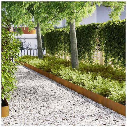 Bordure per prato 50 pcs Marrone 100 x 0.5 x 20 cm - Foto 2
