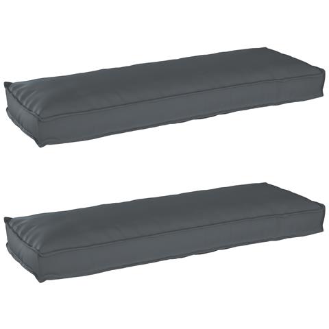 Set di Cuscini per Pallet 2 pcs Antracite 120 x 40 x 8 cm - Foto 1