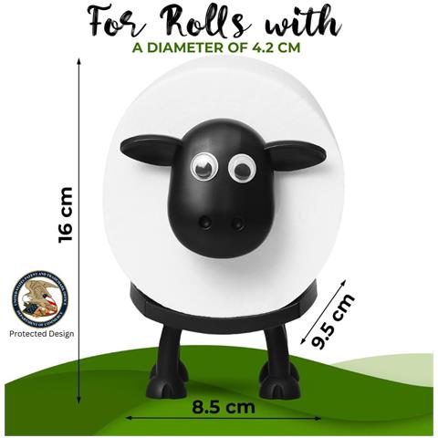 Set Di 3 Divertenti Porta Carta Igienica A Forma Di Pecora - Dispenser Creativo Autoportante - Foto 5