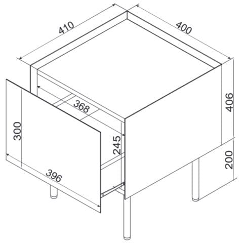 FELLINI 400141 comodino 1 cassetto /cassetti Oliva - Foto 2