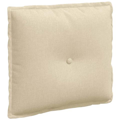 Cuscino per Schiena Crema 50 x 19 x 45 cm Tessuto - Foto 1