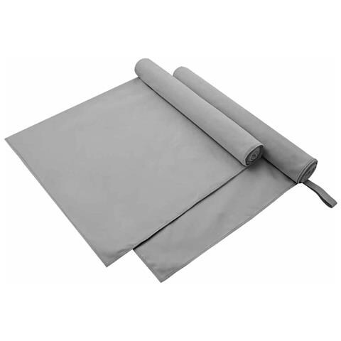 Asciugamani Sportivi 2 pcs Grigio scuro 90 x 180 cm - Foto 1