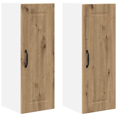 Pensile cucina 2 pcs Rovere artigianale 30 x 31 x 80 cm - Foto 1