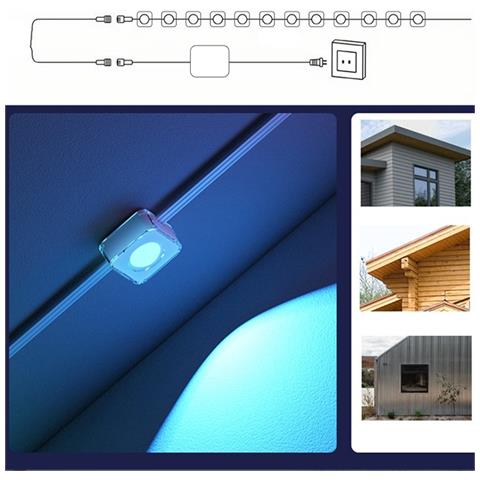 Luci A Led Per Grondaia Esterna Impermeabili Bluetooth 15 Metri 30 Luci (standard Ue) - Foto 2