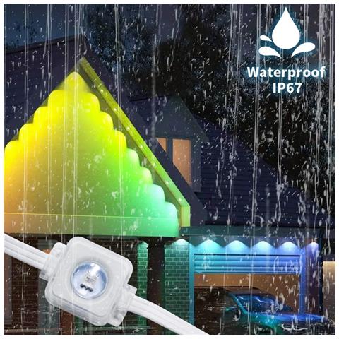 Luci A Led Per Grondaia Esterna Impermeabili Bluetooth 15 Metri 30 Luci (standard Ue) - Foto 6