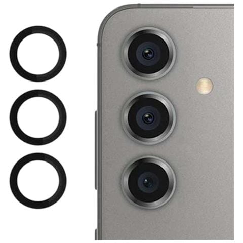 Protezione Per Fotocamera Galaxy S24+ In Alluminio Con Anello Antiurto, Nero Trasparente - Foto 5