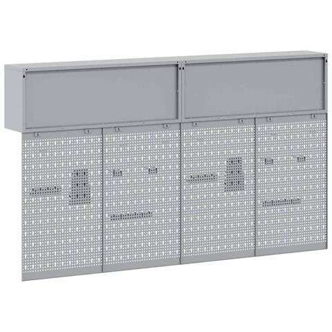 Set di armadi per attrezzi con lo scaffale 6 pcs Nero - Foto 9