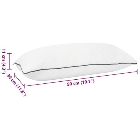 Cuscino Shread Bianco 50 x 30 x 11 cm Schiuma Memory - Foto 7