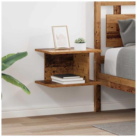 Comodino 2 pcs Legno vecchio 40 x 30 x 25 cm Legno multistrato - Foto 2