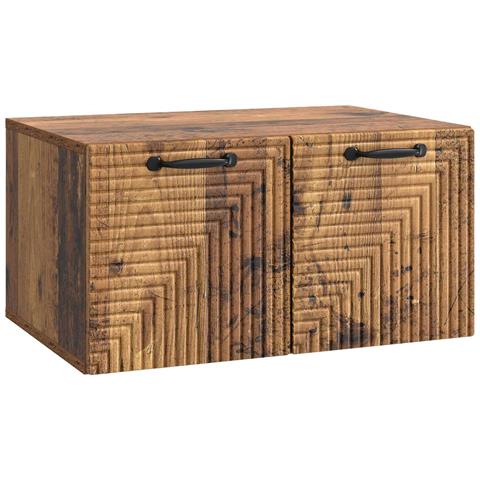 Mobile Porta TV da Muro Legno antico 59,5 x 41 x 30 cm - Foto 1