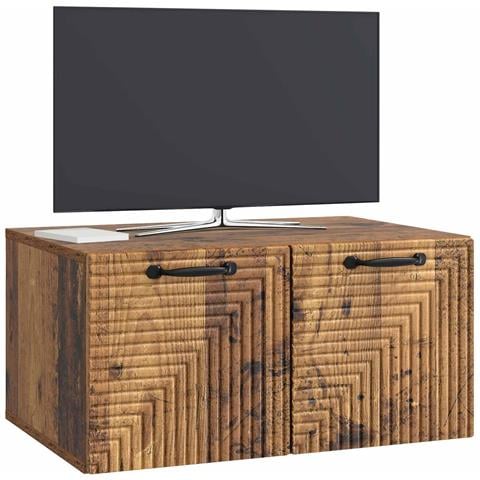 Mobile Porta TV da Muro Legno antico 59,5 x 41 x 30 cm - Foto 2