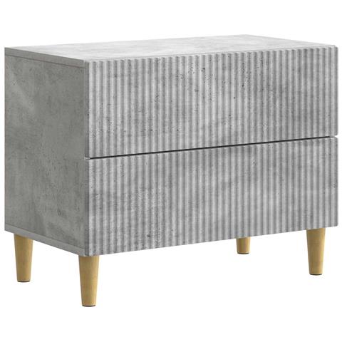 Armadio da Notte con cassetto Grigio Cemento 62 x 34,5 x 48 cm - Foto 1