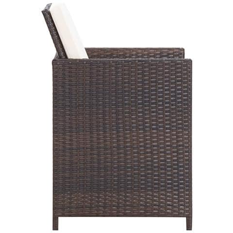 Set Da Pranzo Esterno 21 Pezzi In Polyrattan Marrone - Foto 10