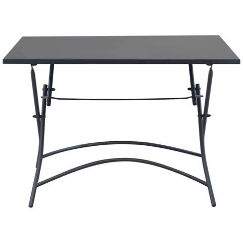 Tavolo Rettangolare Pieghevole In Ferro Nero 110 X 70 Per Esterno Giardino, Portico, Ristorante, Gelateria Bar Hotel Albergo - Foto 2