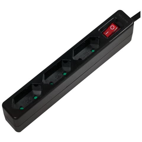 vers Multipresa 3 Posti Design Salvaspazio Nero Nero - Foto 1