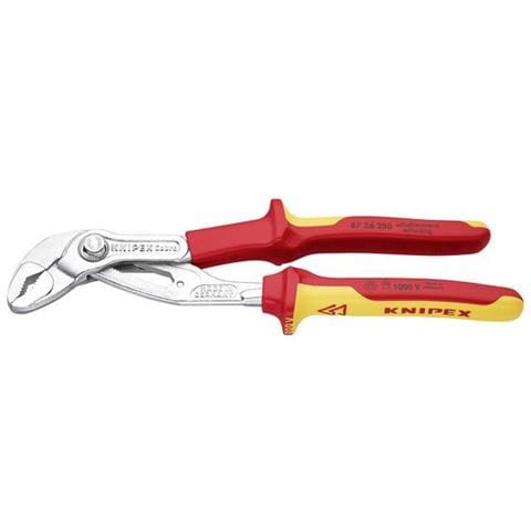 87 26 250 Cobra® VDE Pinza regolabile di nuova generazione per tubi e dadi, isolata cromata isolati con manici rivestiti in materiale bicomponente, collaudati VDE 250 mm - Foto 1
