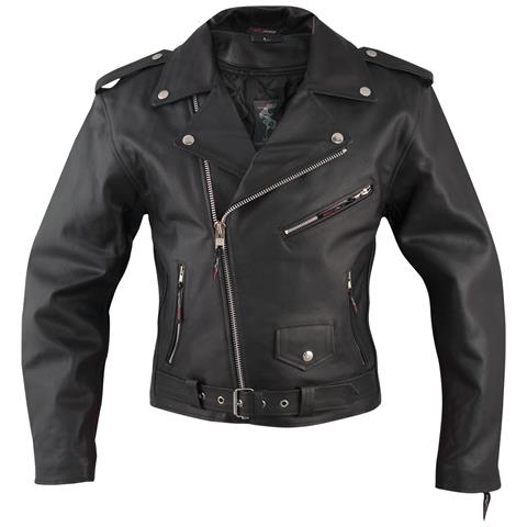 Giacca Pelle Custom Vintage Retrò Moto Chiodo Classico American Pro Nero L - Foto 2