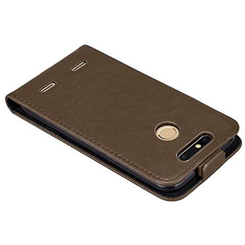 Custodia Compatibile Con Zte Blade V8 Mini In Bruno Caffè - Coperchio Protettivo In Design Flip Con Chiusura Magnetica - Foto 2