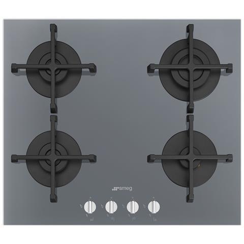 SMEG Piano Cottura PV264S a Gas 4 Fuochi Gas Colore Silver SMEG Piano Cottura PV264S a Gas 4 Fuochi Gas Colore Silver