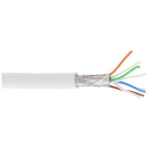 Bobine Cat6a Techly ITP-C6A-FLS100 Câble De Réseau Gris 100 M Cat6a S/FTP Cable Rj45 100m