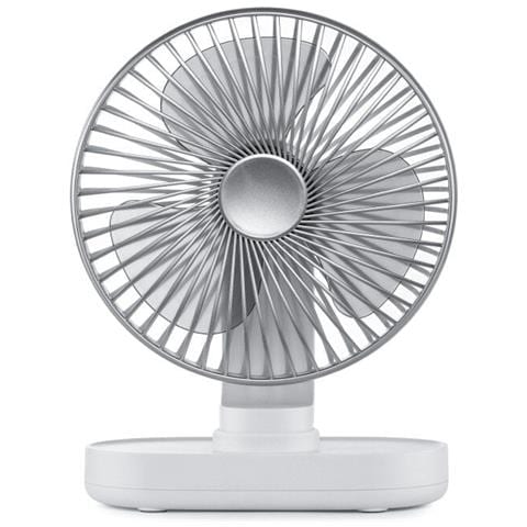 Bigqin Mini Ventilatore Portatile, Ventola Silenziosa USB, 3 velocità in un Pulsante, Piccolo Ventilatore Potente, Mini Ventilatore ad Angolo Regolabile per Tavolo da Ufficio,Bianco