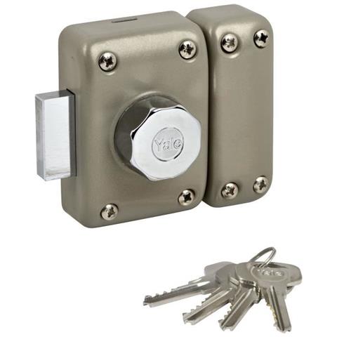 Yv25bt40 Serratura A Bottone E Cilindro 5 Spine Diametro 23 Mm Lunghezza 40 Mm 4 Chiavi Beige - Foto 1