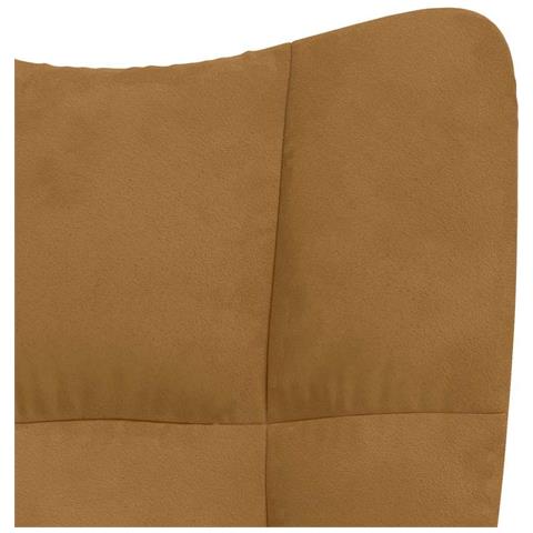 Sedia a Dondolo Marrone in Velluto - Foto 8