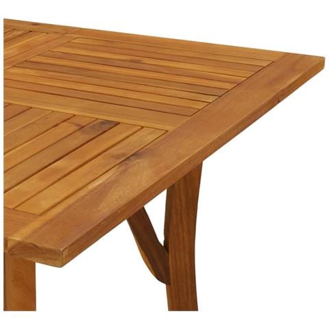 Tavolo Da Giardino 150x90x75 Cm Legno Massello Di Acacia - Foto 5