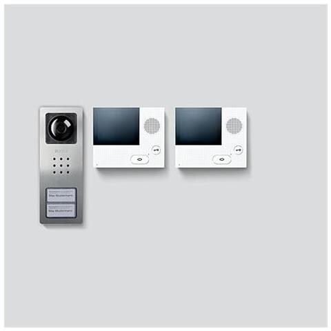 Siedle Set Cvb 850-2 E/w Sistema Per Video-citofono 8,89 Cm (3.5"") Acciaio Inossidabile, Bianco - Foto 1