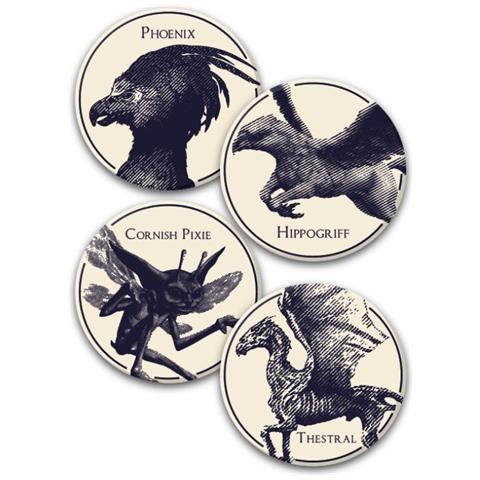 Harry Potter Magical Creatures Coasters Set Of 4 Ceramic - Set Sottobicchieri Creature Magiche - Half Moon Bay - Foto 8