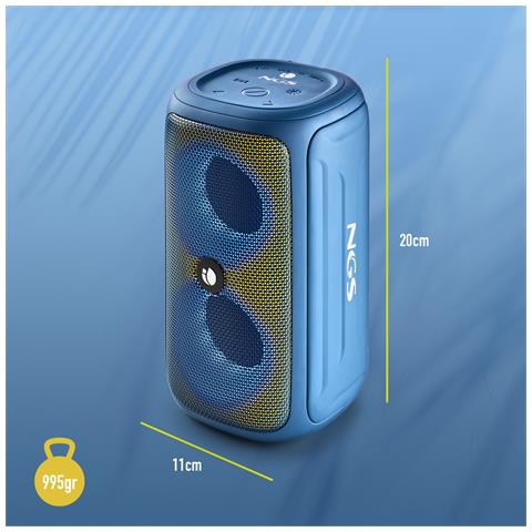 ROLLERBEAST Cassa Bluetooth Portatile Waterproof con Cavo USB Incluso, Azzurro - Foto 7