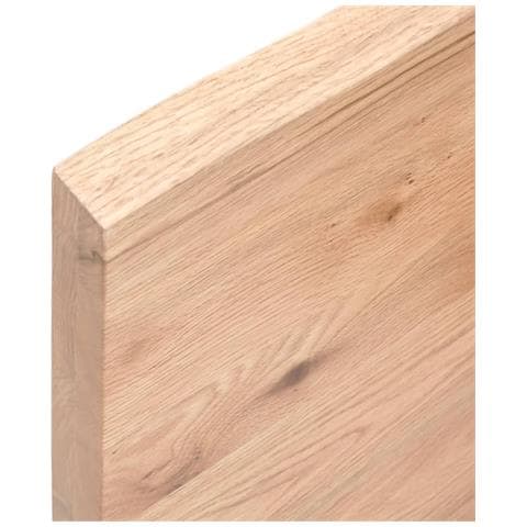 Piano Bagno Marrone 80x50x (2-4) cm Legno Massello Trattato - Foto 2
