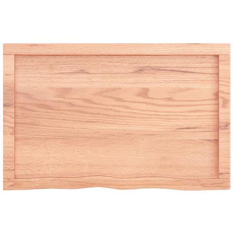Piano Bagno Marrone 80x50x (2-4) cm Legno Massello Trattato - Foto 7