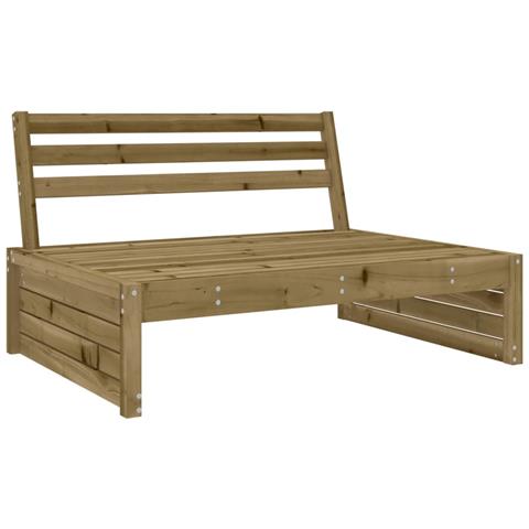 Divano Centrale Da Giardino 120x80 Cm Legno Impregnato Di Pino - Foto 2
