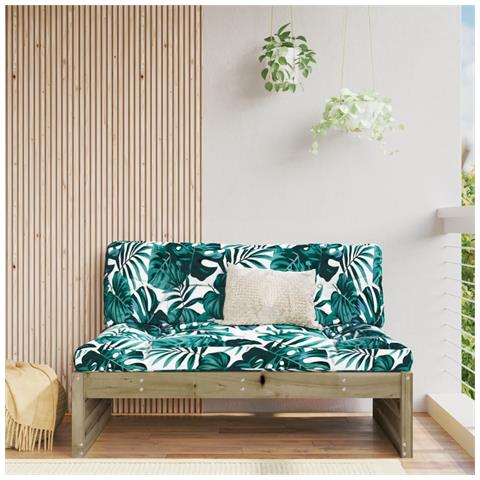 Divano Centrale Da Giardino 120x80 Cm Legno Impregnato Di Pino - Foto 1