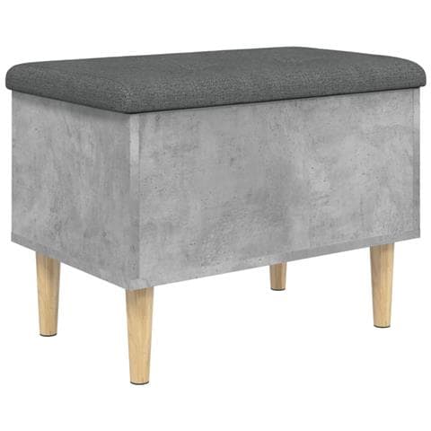 Panca Portaoggetti Grigio Cemento 62x42x46 Cm Legno Multistrato - Foto 2
