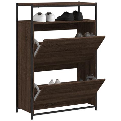 Scarpiera Rovere Marrone 75x34x112 Cm In Legno Multistrato - Foto 1