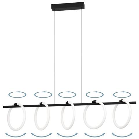 Caranacoa lampada a sospensione Supporto flessibile 7 W LED Nero, Bianco - Foto 4