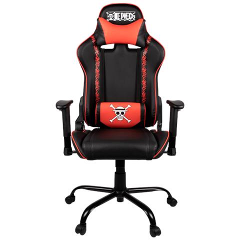 OnePiece Poltrona per gaming Seduta imbottita Nero, Arancione - Foto 1