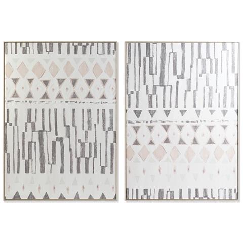 Quadro Dkd Home Decor 100 X 4 X 140 Cm Boho (2 Unità) - Foto 1