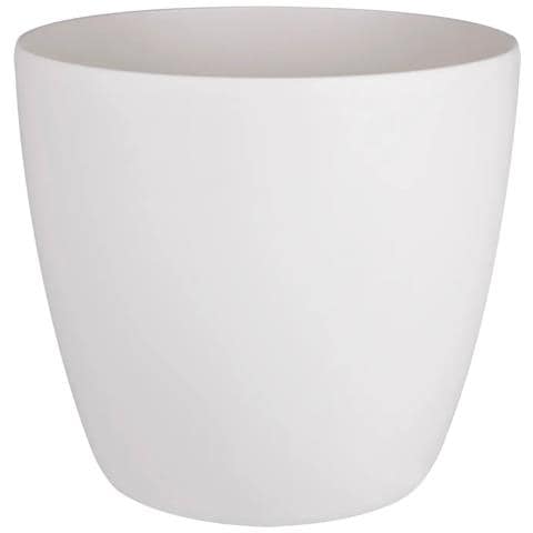 Vaso Da Fiori Rotondo Bruxelles Wheels 47 - Bianco Ø 47 X 44 Cm - Foto 3